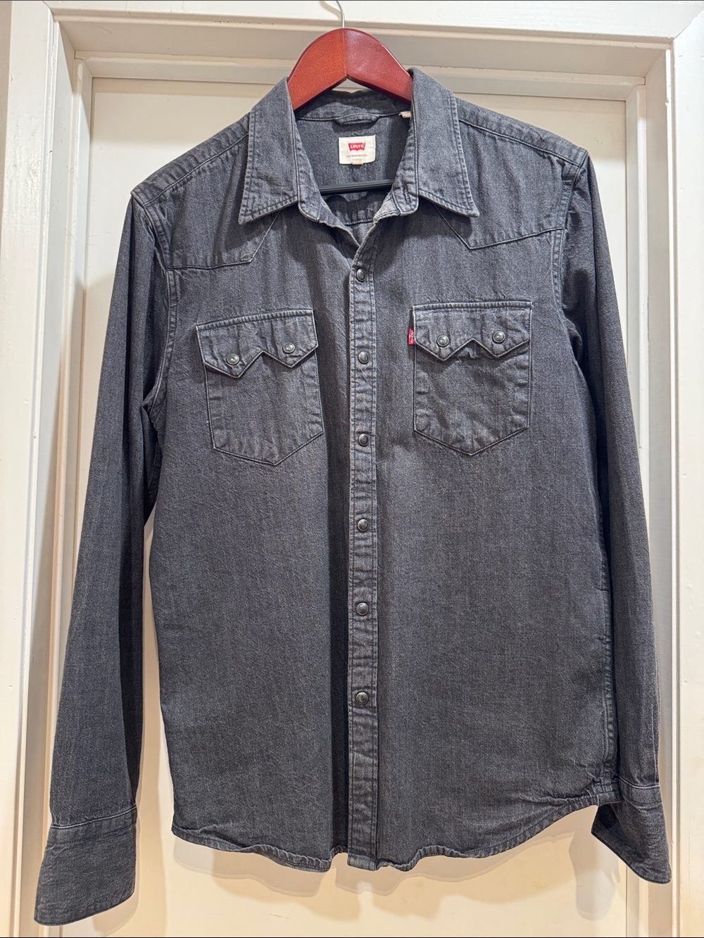 Levi's Charcoal Black Denim Western Shirt